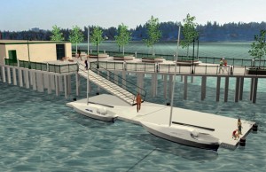 3D rendering of a pier